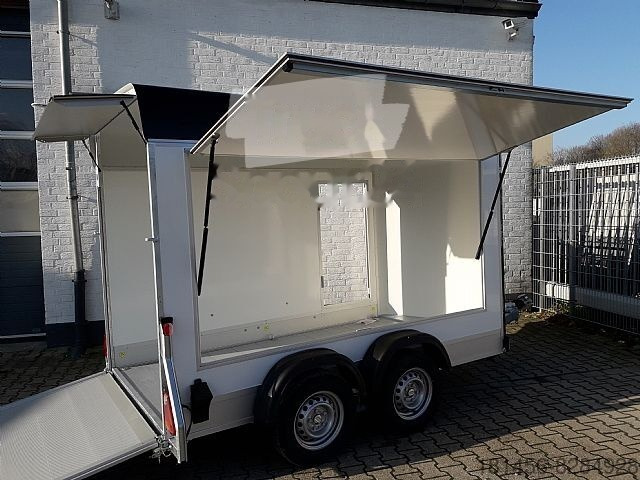 New Closed box trailer Debon C500 Kofferanhänger schwarz Seitenklappe Heckrampe Seitentür: picture 9