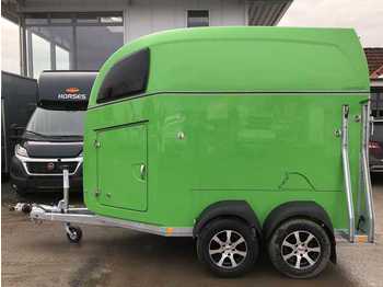 Livestock trailer BOECKMANN Comfort ALB, AluF gelbgrün Pferdeanhänger