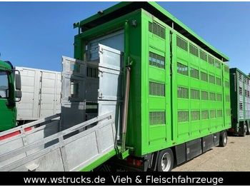Menke 4 Stock Ausfahrbares Dach Alu Viehanhänger  - Livestock trailer
