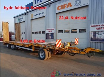 Goldhofer TU 3-24/80 3 Achser hydr. Rampen 22.4t. Nutzlast - Low loader trailer