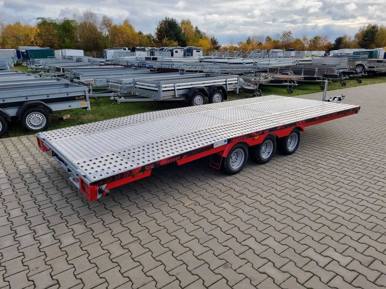New Autotransporter trailer TA-NO Scorpio 55 PREMIUM 3 axle car trailer 5,5m alu floor 3500kg GVW: picture 4