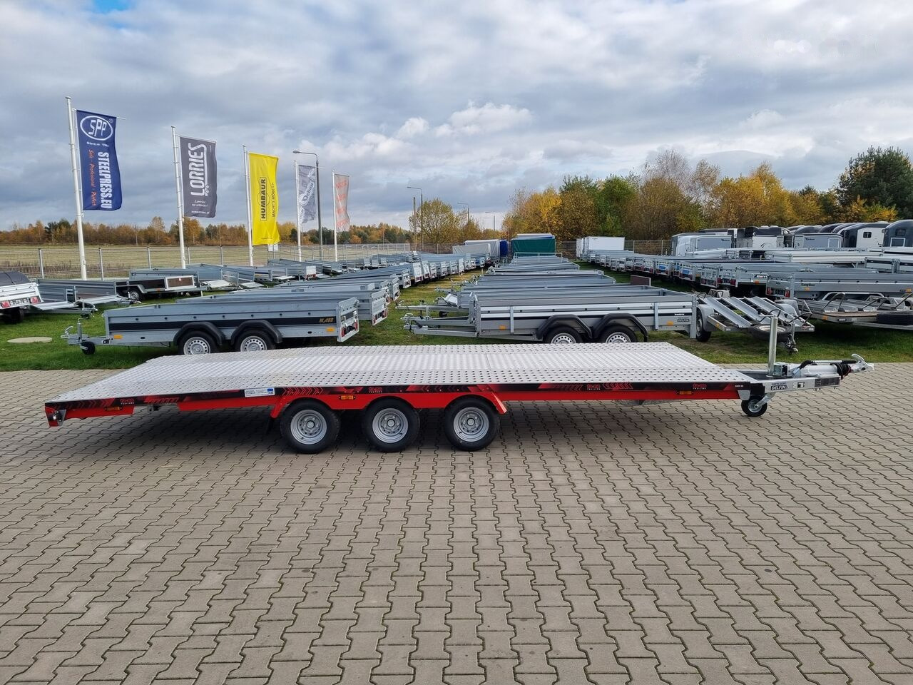 New Autotransporter trailer TA-NO Scorpio 55 PREMIUM 3 axle car trailer 5,5m alu floor 3500kg GVW: picture 3