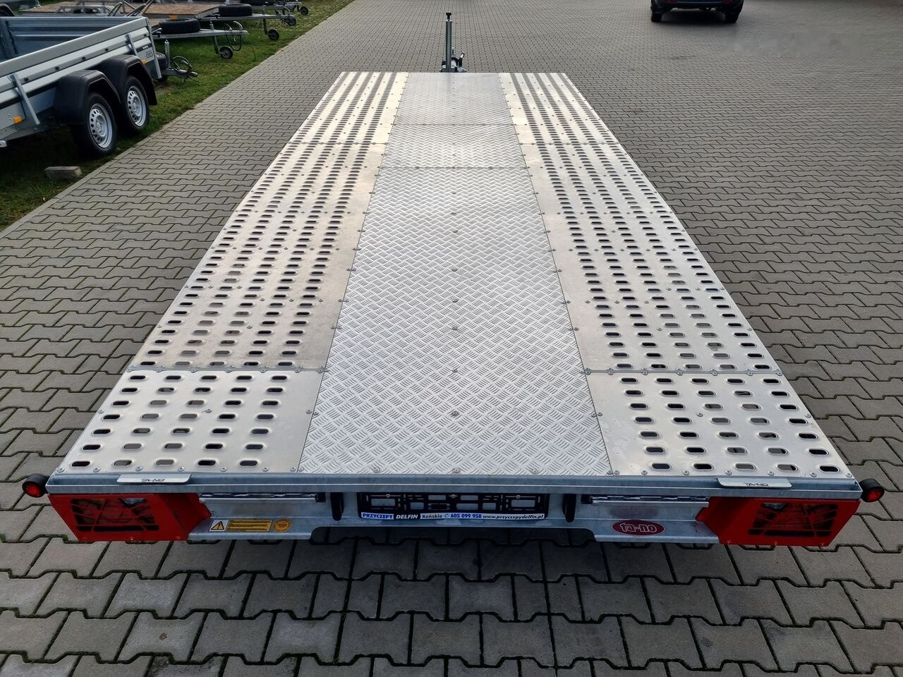 New Autotransporter trailer TA-NO Scorpio 55 PREMIUM 3 axle car trailer 5,5m alu floor 3500kg GVW: picture 7
