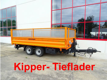 Blomenröhr  Tandemkipper- Tieflader mit Aufsatzgitter-- Wen  - Tipper trailer