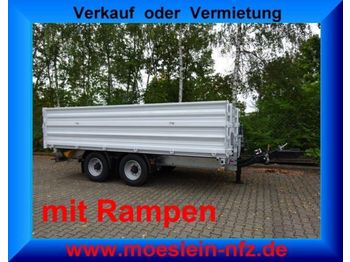 Möslein 14 t Tandem  3 Seiten Kipp  Tieflader, Aufsatzbo  - Tipper trailer