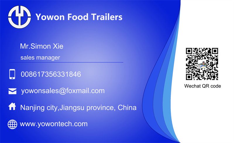 New Vending trailer for transportation of food YOWON shiny stainless steel food vending cart mobile stream line trailer: picture 8