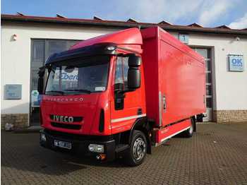 Curtainsider truck Iveco Eurocargo ML120EL21 Getränkepritsche+LBW Edscha