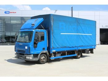 Curtainsider truck Iveco ML 75 E 15, HYDRAULIC LIFT