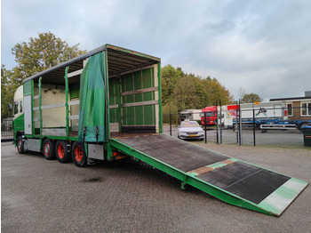 DAF FAK XF95.430 8x2 Superspacecab Euro3 - CurtainSider 7.31m + Ramp 16T - MachineTransporter - 6 Persons (V558) - Autotransporter truck: picture 2