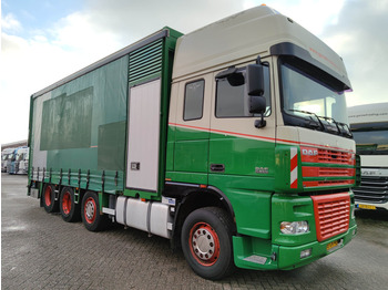 DAF FAK XF95.430 8x2 Superspacecab Euro3 - CurtainSider 7.31m + Ramp 16T - MachineTransporter - 6 Persons (V558) - Autotransporter truck: picture 3