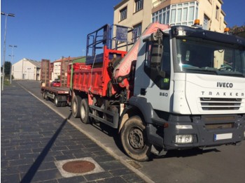  CAMION GRUA VOLQUETE IVECO 260 6X4 FASSI 310 2006 - Dropside/ Flatbed truck