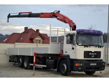 MAN FE 360A Pritsche 8,20 m + KRAN * 6x2!  - Dropside/ Flatbed truck