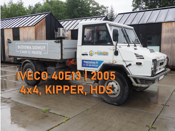 Tipper, Crane truck IVECO 40E13 [4x4, KIPPER, HDS]: picture 1
