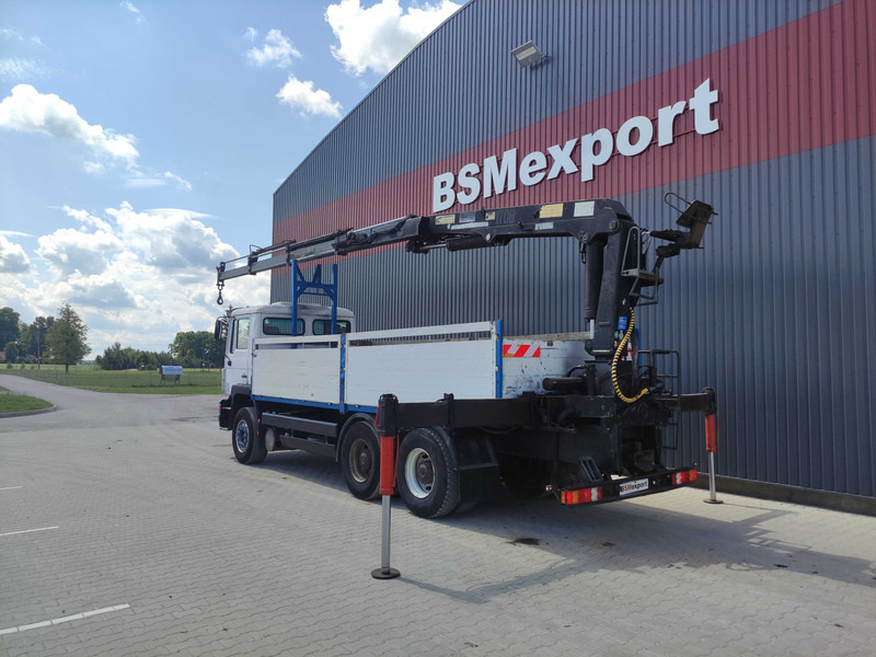 Dropside/ Flatbed truck, Crane truck MAN 26.342 flatbed truck: picture 7