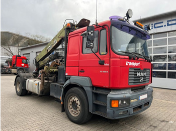 Logging truck, Crane truck MAN FE460 19.464 6x4 Langholz mit Kran F185S: picture 1