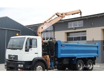 Tipper, Crane truck MAN LE 26.280/HDS/Wywrotka/6x4/UDT/Nowe opony: picture 1