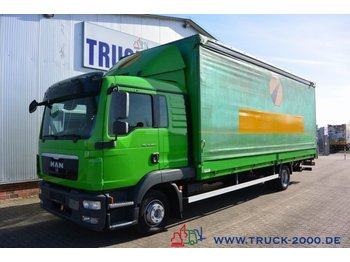 Curtainsider truck MAN TGL 12.250 BL Große Kabine Edscha LBW 1.5 to AHK: picture 1
