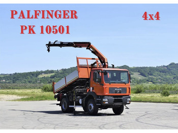 Tipper, Crane truck MAN TGM 18.280 Kipper 3,90m* PK 10501 + FUNK *4x4: picture 1