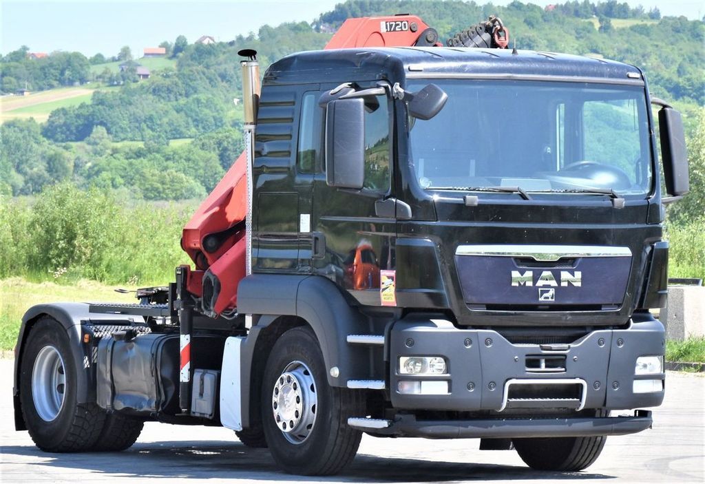Crane truck, Tractor unit MAN TGS 18.400 Sattelzugmaschine + HMF 1720 K6/FUNK: picture 3