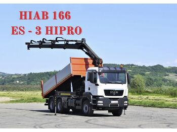 Tipper, Crane truck MAN TGS 26.400 * HIAB 166 ES - 3 HIPRO/FUNK *6x4: picture 1