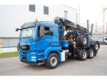 Logging truck, Crane truck MAN TGS 26.480 6x4 BB Langholz+DOLL M114 LogliftF251: picture 1