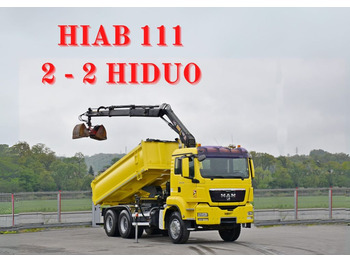 Crane truck, Tipper MAN TGS 33.400* HIAB 111 B-2 HIDUO + FUNK / 6x4: picture 1