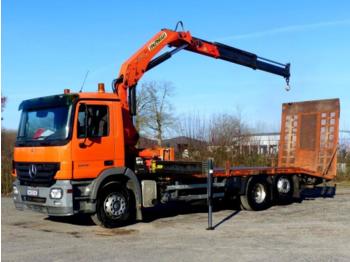 Dropside/ Flatbed truck, Crane truck for transportation of heavy machinery Mercedes Actros 2536 NL: picture 1