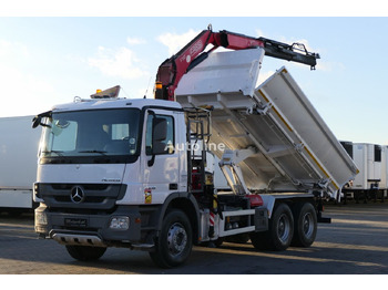 Tipper, Crane truck Mercedes-Benz ACTROS 2636: picture 2