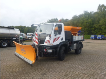 Cab chassis truck, Utility/ Special vehicle Mercedes Unimog U20 4x4 gritter / snow plough: picture 1