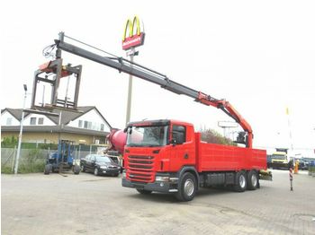 Dropside/ Flatbed truck Scania G 420 LB6x2+HNB Pritsche Heckkran: picture 1
