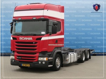 Container transporter/ Swap body truck Scania R410 LB6X2MNB | BDF SYSTEM | WECHSELFAHRGESTELL | RETARDER | EURO 6: picture 1