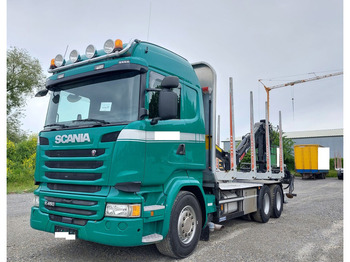 Logging truck, Crane truck Scania R450 Holz Kran 6x4 Loglift F96S 79: picture 1