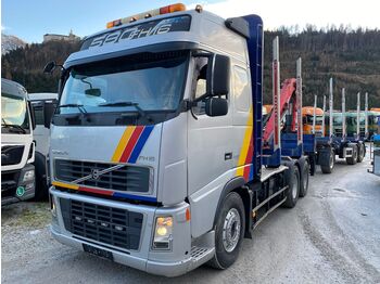 Logging truck, Crane truck Volvo FH 16 -580  6x4 mit Kran und Anhänger: picture 1