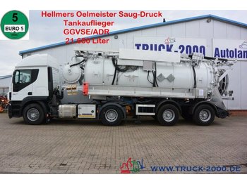 Vacuum truck Iveco Stralis AD 420 +Hellmers Kanal Saug-Druck-Spüler: picture 1