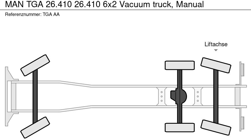 Vacuum truck MAN TGA 26.410 26.410 6x2 Vacuum truck, Manual: picture 9