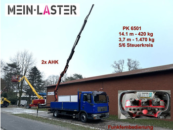 MAN TGL 8.210 Palfinger PK 6501 14m 440kg, 5+6 St. F  - Dropside/ Flatbed truck: picture 1