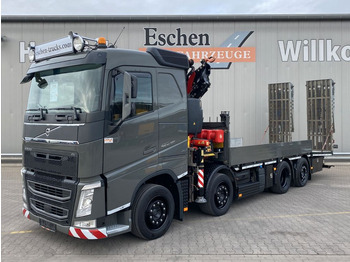 Dropside/ Flatbed truck, Crane truck Volvo FH 420 8x2|Maschinentransporter*Kran*Twist-Lock: picture 1