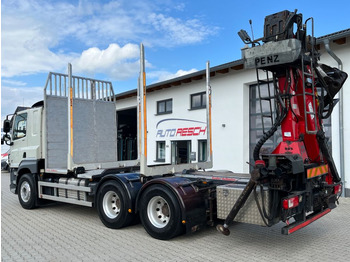 Logging truck, Crane truck DAF CF 460 6x4 mit Riedler Holzaufb. Penz Kran 12Z: picture 5