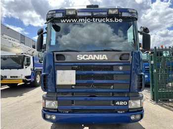 Hook lift truck Scania 124L-420 6x2 HOOKLIFT VDL 20T - STEEL SPRING / BALLESTAS / BLATT - MANUAL - MECHANICAL PUMP - 10 TIRES  DOUBLE WHEELS: picture 2