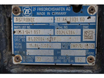 Gearbox for Truck ZF 12AS2331DD+INT3  81.32004-6089: picture 5