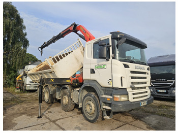 Tipper, Crane truck Scania R420 8x4 Tipper Crane Palfinger 23500: picture 5