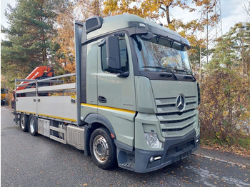 Crane truck, Dropside/ Flatbed truck Mercedes-Benz Actros 2545 6x2, E6, Effer 265/6S: picture 3
