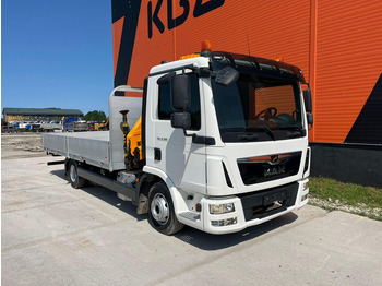 Dropside/ Flatbed truck, Crane truck MAN TGL 8.190 4x2 EFFER 80.2/2S / PLATFORM L=5250 mm: picture 4