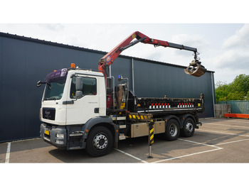 Crane truck MAN TGM 26.290 TIPPER WITH HMF 1643 Z2 CRANE: picture 2