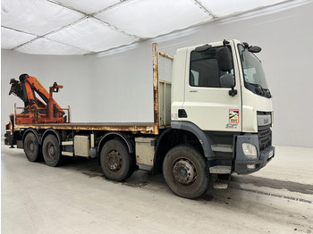 Dropside/ Flatbed truck, Crane truck DAF CF 440 - 8x4: picture 3