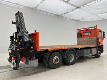 Dropside/ Flatbed truck, Crane truck Renault C 430 - 6x2: picture 4