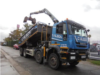 Tipper, Crane truck Iveco AD340T36 8X4: picture 5