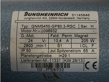 Electrical system for Material handling equipment Jungheinrich 51145846 | Steeringmotor 24V type GNM5460 GP80,3 RSC Steering senso: picture 3