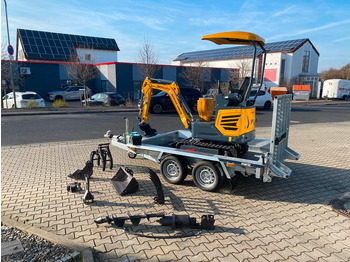 Mini excavator, Trailer Minibagger BK950JS + Tieflader + Zubehör *INKL.19% MWST*BERGER KRAUS*JOYSTICK*SOFORT!*: picture 3