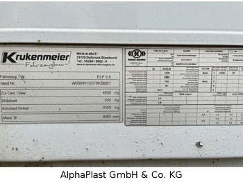 Curtainsider trailer Krukenmeier Schiebeplane 1-Achs Hänger: picture 5